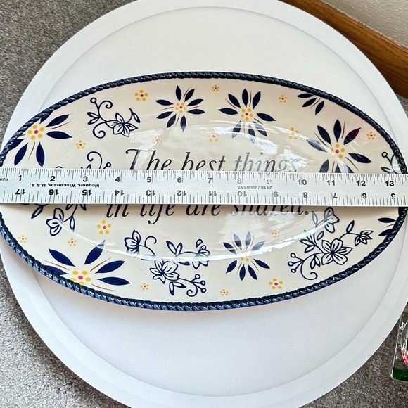 Temp-Tations By Tara 14” Oval “Best Things In Life Are Shared” Platter Tray - Picture 7 of 8